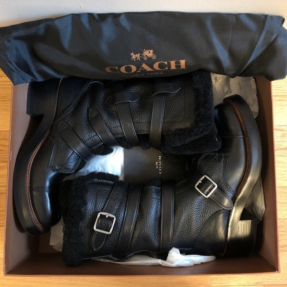 Coach Leather Moto Boots Size 7.5 - 8
